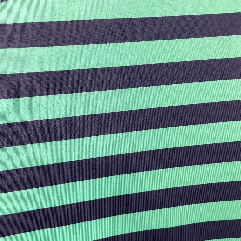 Greyson Polo Shirt Mens Medium Blue Green Striped Performance Stretch Golf * - Picture 12 of 13